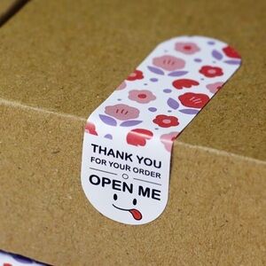 Floral Thank You Stickers Pack 100pcs